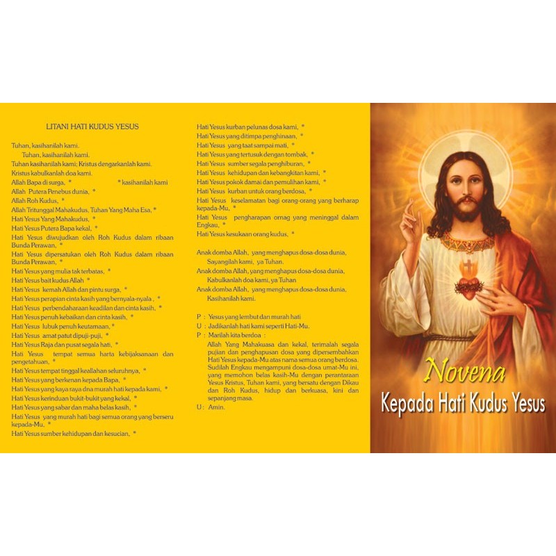 Novena Prayer Caplet Sheet to the Sacred Heart of Jesus | Shopee ...