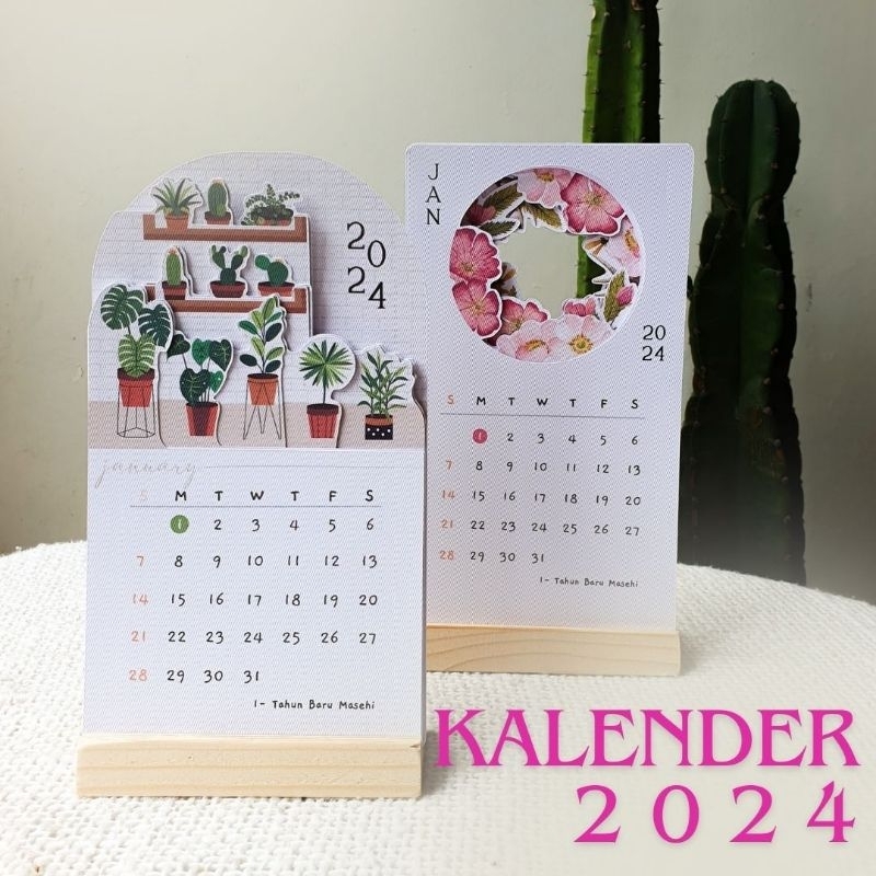 2024 Aesthetic Mini Desk Calendar/Aesthetic Desk Calendar | Shopee ...