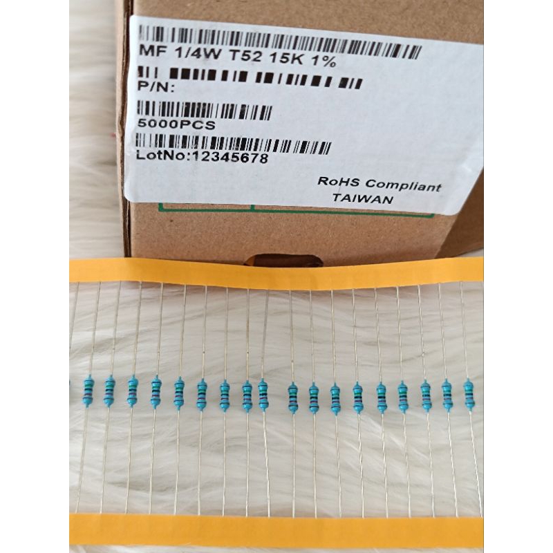 1000 pcs resistor 1/ 4 watt 15K copper leg bundle R 0.25w 15k | Shopee ...
