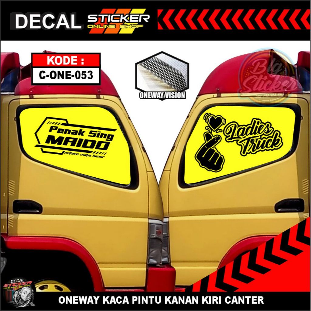 ONEWAY STICKER FOR CANTER CAR RIGHT PAIR OF DAYAK MOTIFKiri | Shopee ...