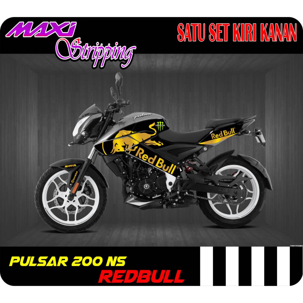 Redbull 200ns Pulsar striping Sticker | Shopee Philippines