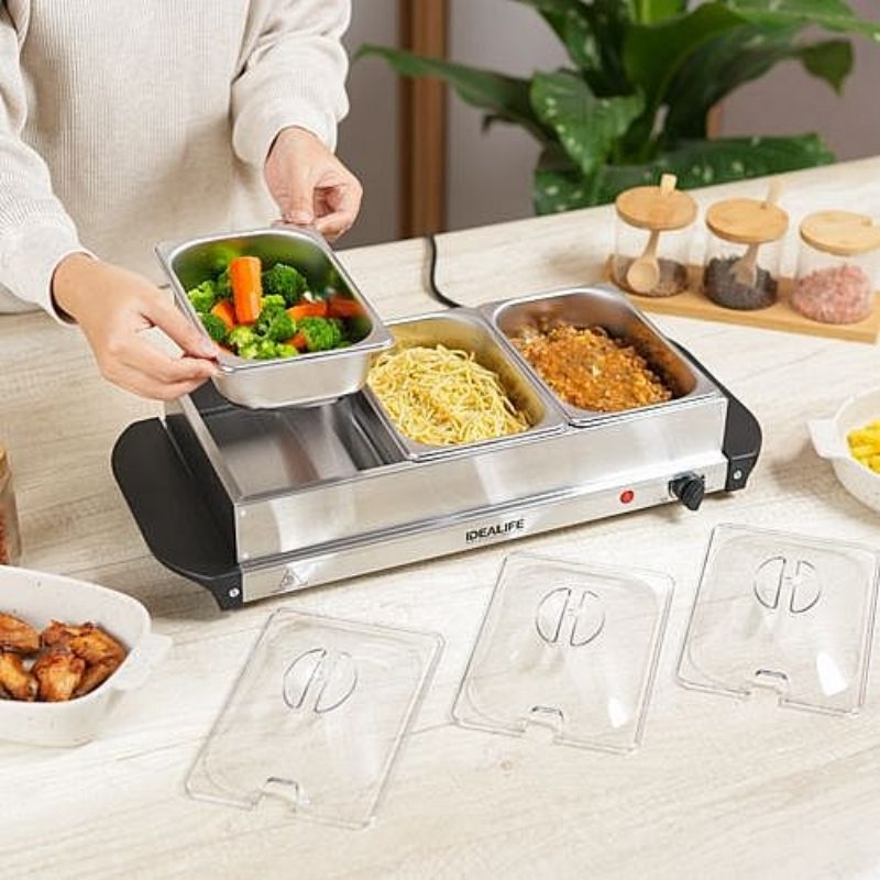 Shaffing Dish Buffet Food Warmer Food Warmer Buffet Server Set Food Warmers Buffet Chafing Dish - View #7