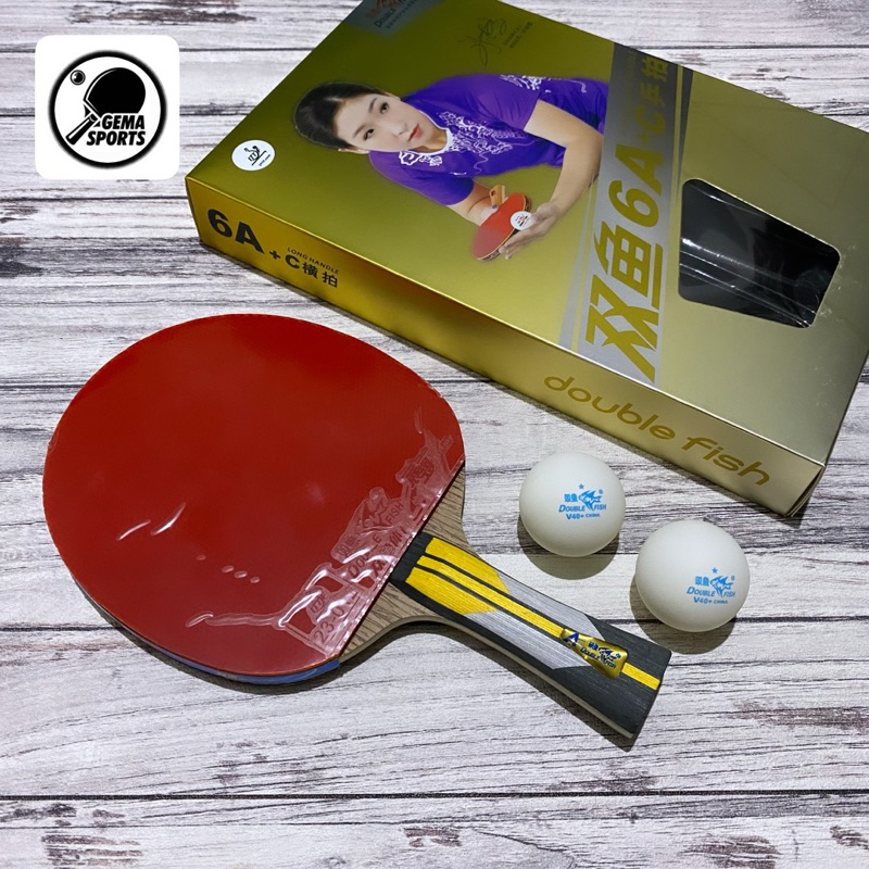 Bat Bet Table Tennis pingpong Double Fish 6A+C Free 2 Original Ping