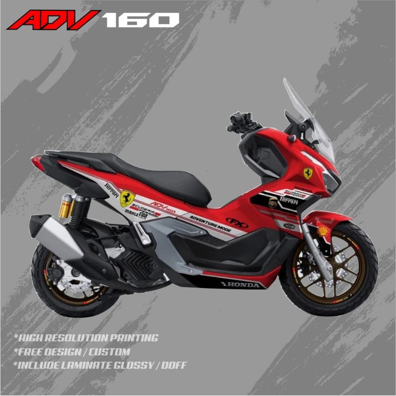 Honda adv 160 Motorcycle Variation decal Sticker/new full body striping ...