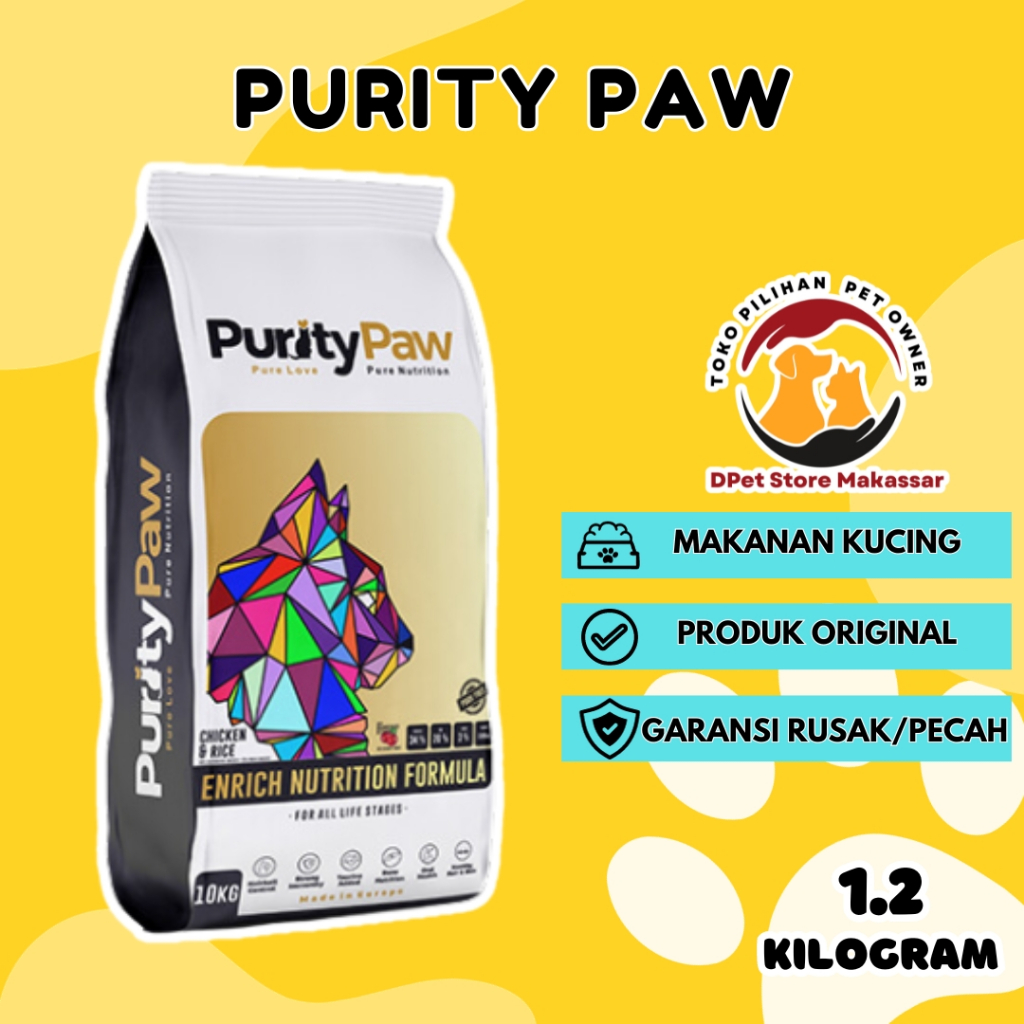 Purity Paw All Life Stage Cat Dry Food 1.2 kg | Shopee Philippines