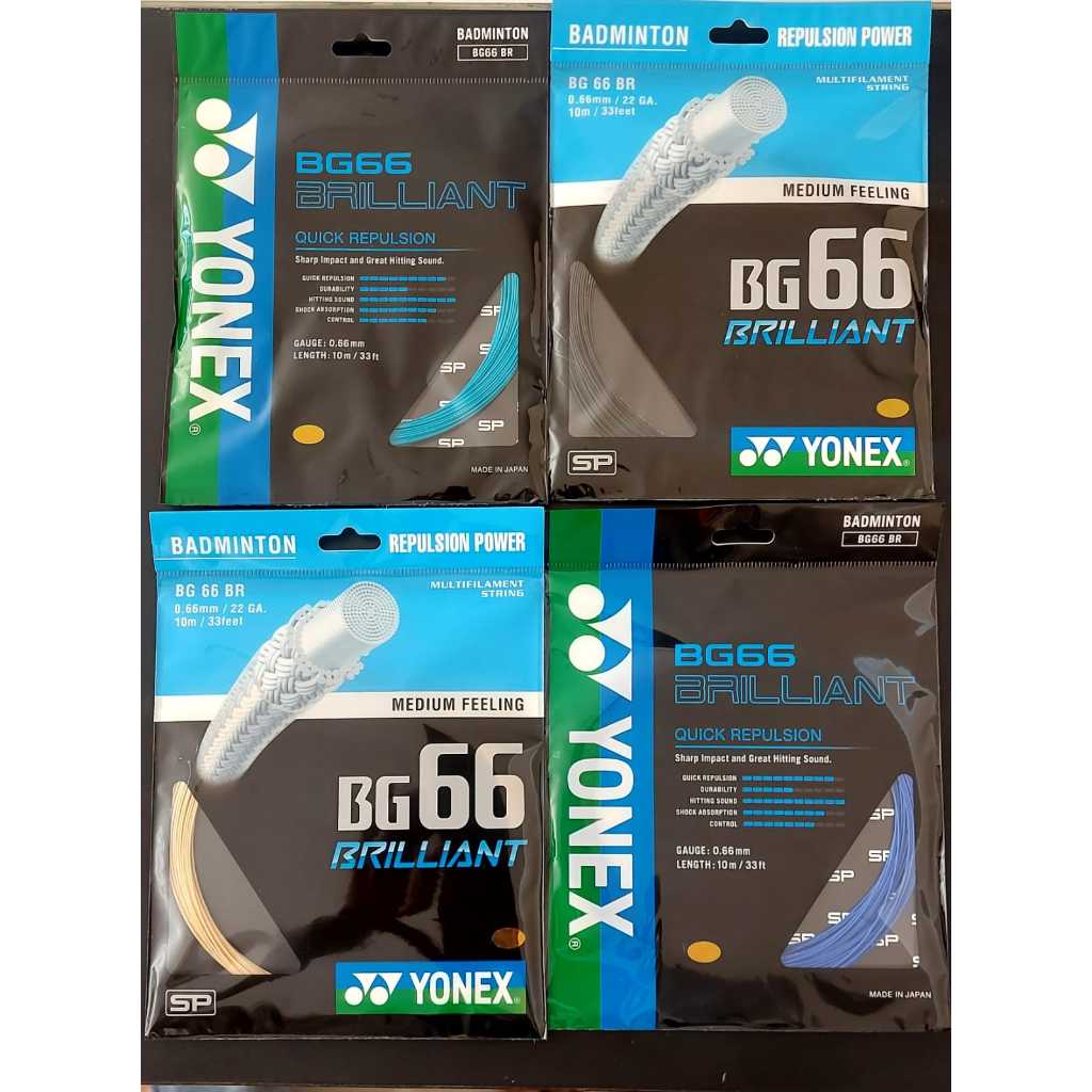 BADMINTON RACKET STRINGS BG66 BR BRILLIANT YONEX ORIGINAL BADMINTON ...