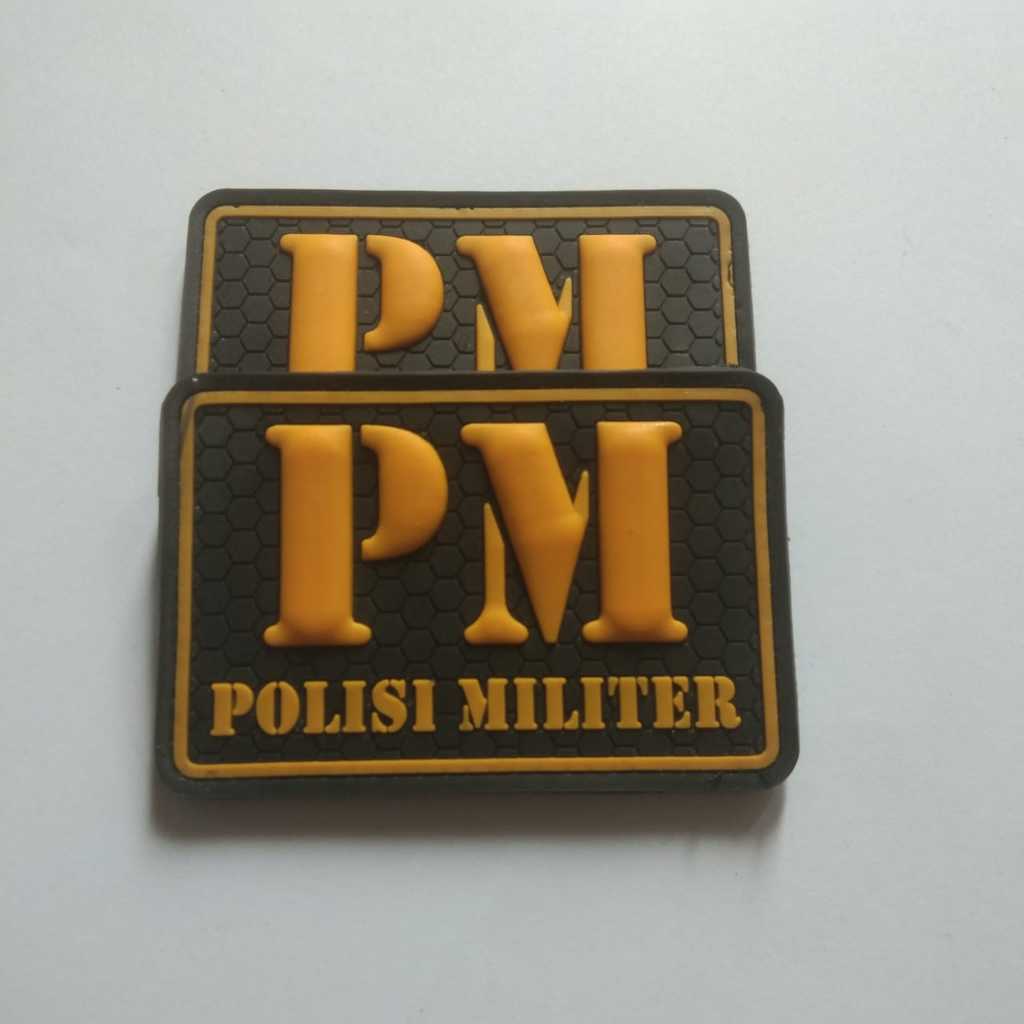 Pm Rubber Patch / Velcro Emblem / Military Police Writing | Shopee ...