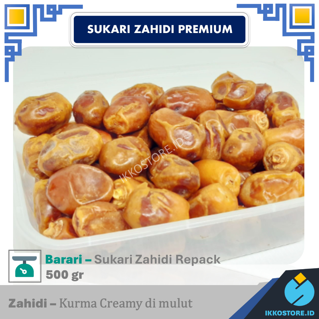 Zahidi Barari Dates/Butter Dates Type Sukari Saudi Semi Dry Sweeter