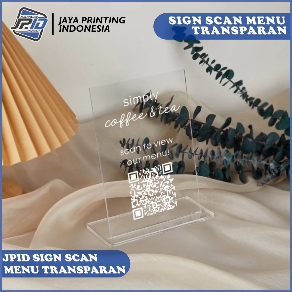 Jpid Custom Sign Board SCAN MENU Barcode SCAN MENU/Transparent PAYMENT ...
