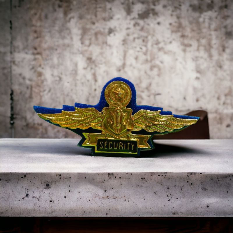 Pin Wings security Guard security list Thick Cast Blue | Shopee Philippines
