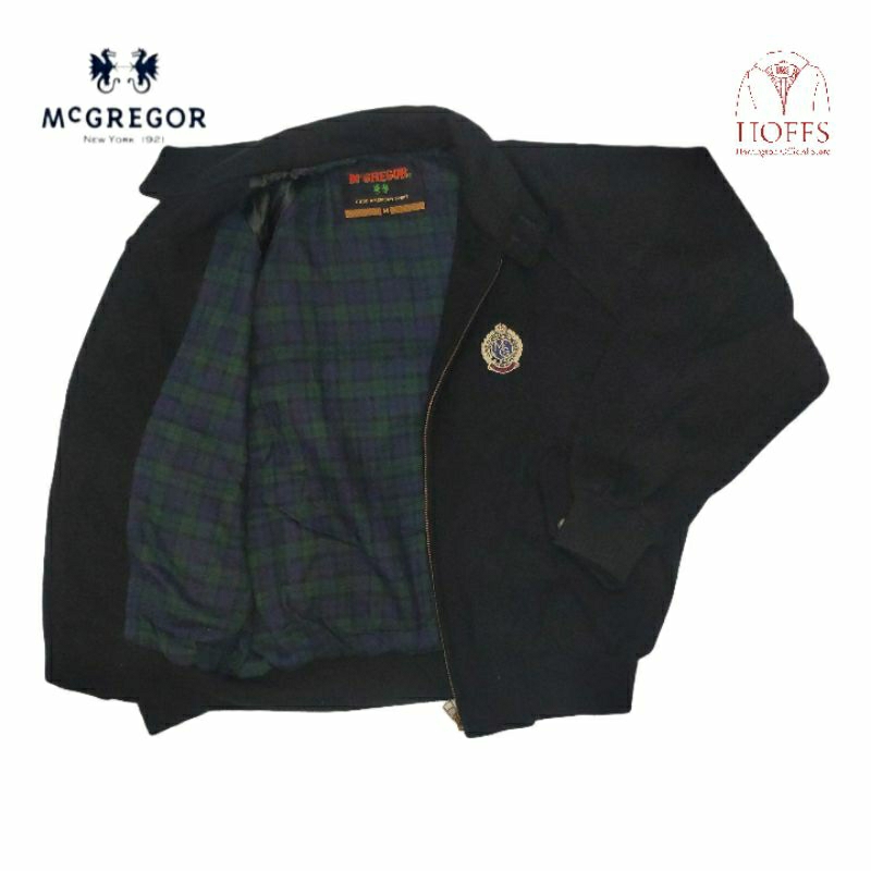 Mcgregor Wool Harrington Jacket Big Logo Black M 1VNP3U5P0 
