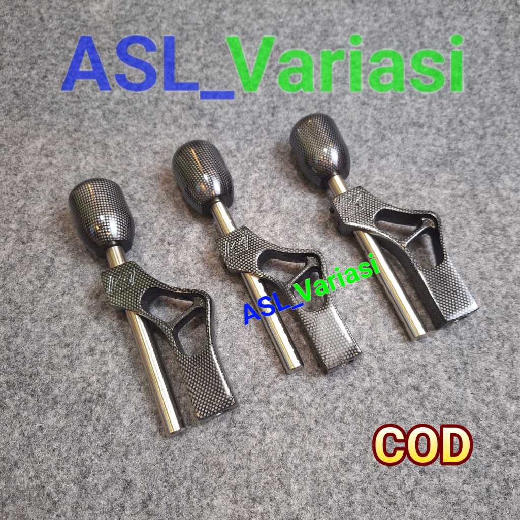 Car Shift Knob Extender Gear Lever Set Burn Tip Carbon Aluminum Lever ...