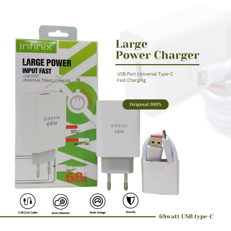 Rb - Travel Charger Casan Infinix 68w Note 30 Pro/Zero 30 5G Fast