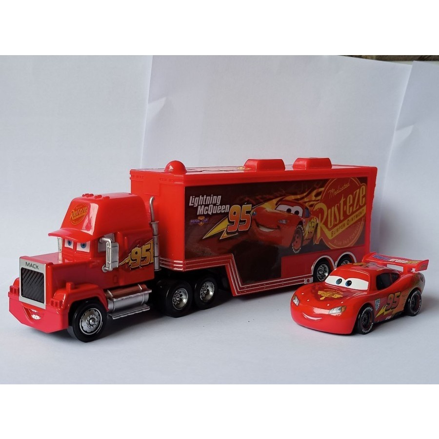 Toy Car Cars 95 Lighting Mcqueen Bumper Ointment Mack Truck Set ...