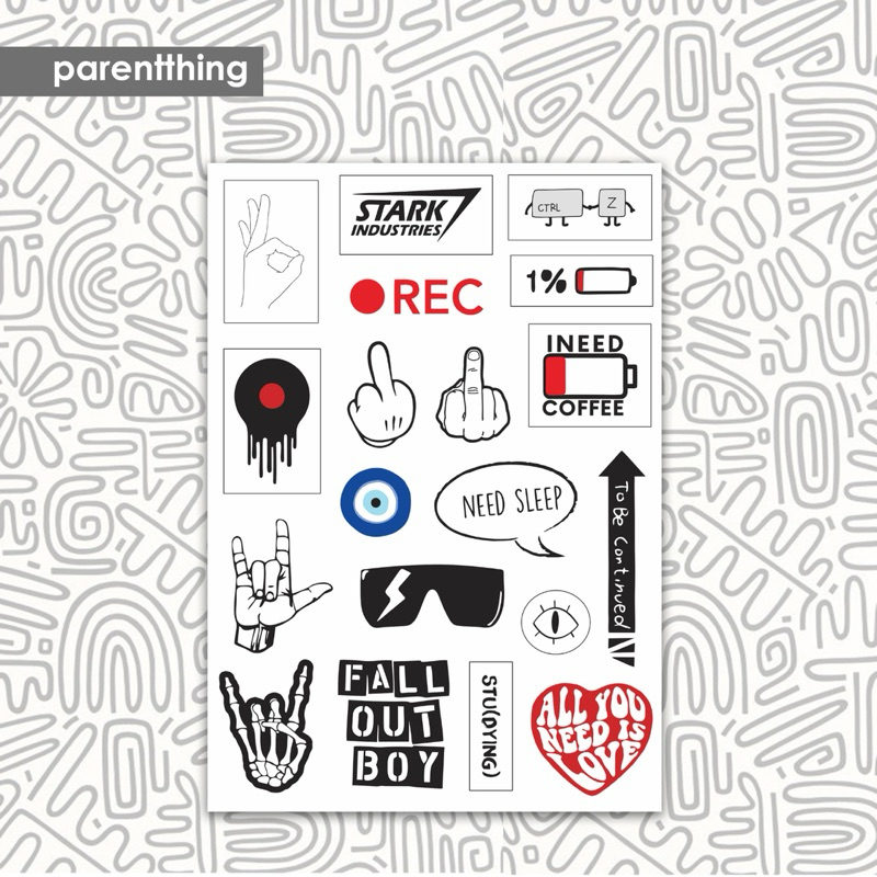 Aesthetic text laptop Sticker || Aesthetic text Stickers | Shopee ...