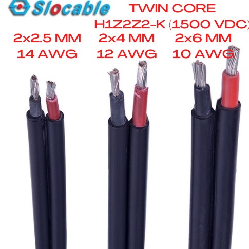 Xjr977 Code 77 Slocable Twincore H1Z2Z2K 2x2546 mm2 Solar Panel Cable ...