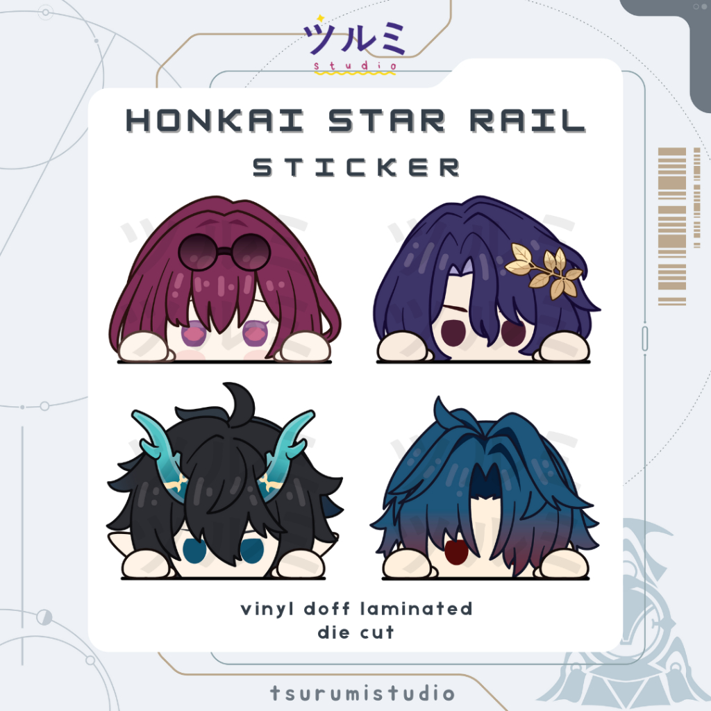 Hsr Honkai Star Rail Characters Peeker Peeking Sticker/Peeping Sticker ...