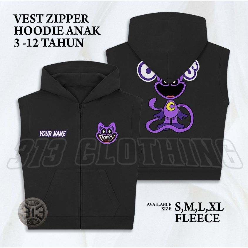 Catnap Poppy Playtime 3 Kids Zipper Vest Jacket Catnap Smilling ...
