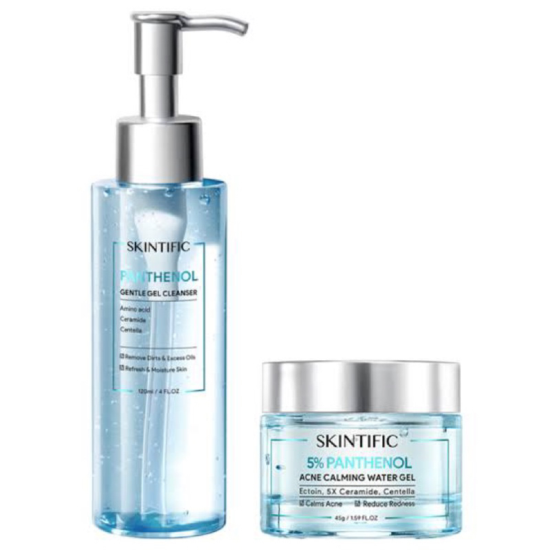 Skintific 5 Panthenol Acne Calming Water Gel 45g • Gentle Cleanser Shopee Philippines 