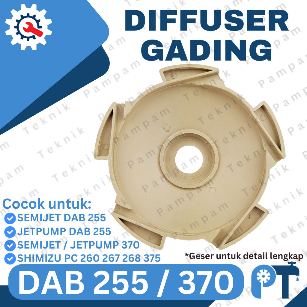 Diffuser Dab 255 370 / Defuser jet 250 375 / Fan cover impeller jetpump ...
