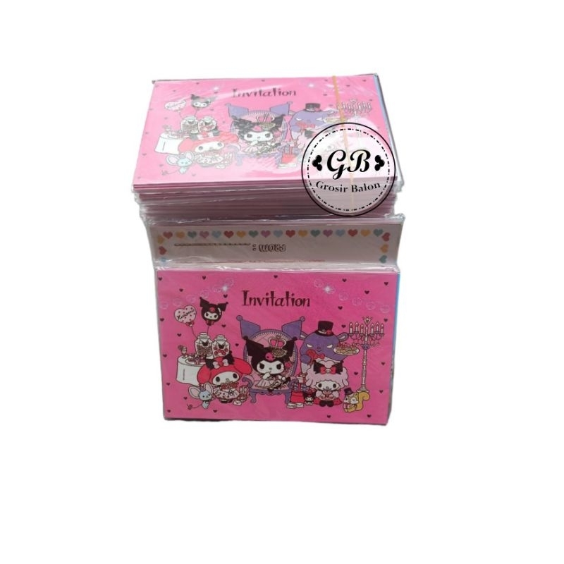 1 PACK Contains 10 PCS CHILDREN'S BIRTHDAY INVITATION CARDS KUROMI ...