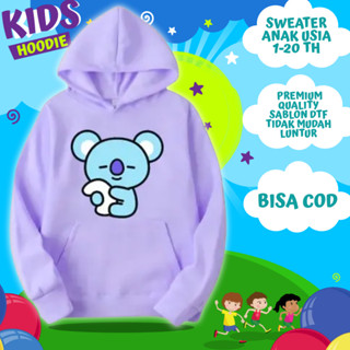 Sweater Hoodie Teenage Girls Koya BTS BT 21 Age 2 20 Years Old Hodie Jacket For Girls Korean Style Sweater Hudy Kpop Small Children Girls Lilac Color Sweater Hoddie Viral Tik Tok Children
