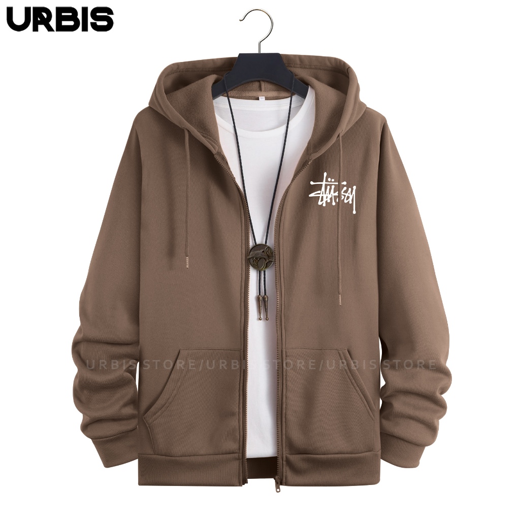 Jacket Hoodie Zipper Men Women Size M XXL Motif Sablon STUSSY Premium