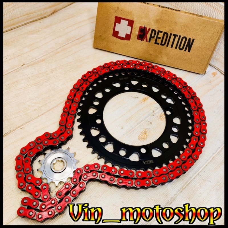 MERAH Gear Set 428 VZM racing KLX 150 / DTRACKER 150 Black Series ...