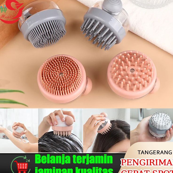 Trendy 1pc Silicone shampoo scalp shower Body Wash Hair Massage Brush