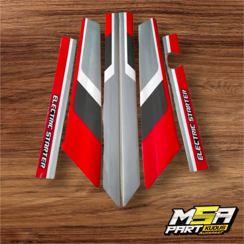 MERAH Stripping strip stickers for Honda astrea prima body polet trim ...