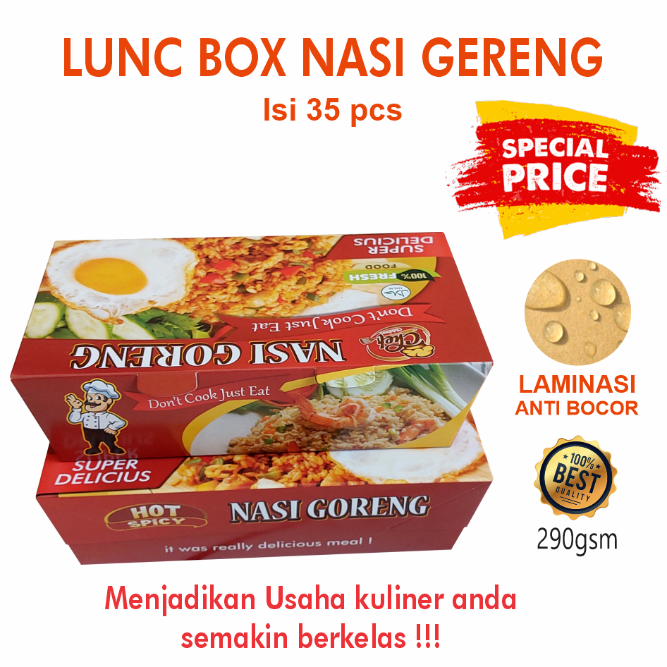 Fried Rice Box 35 Lunc Box Paper Lunch Box | Shopee Philippines
