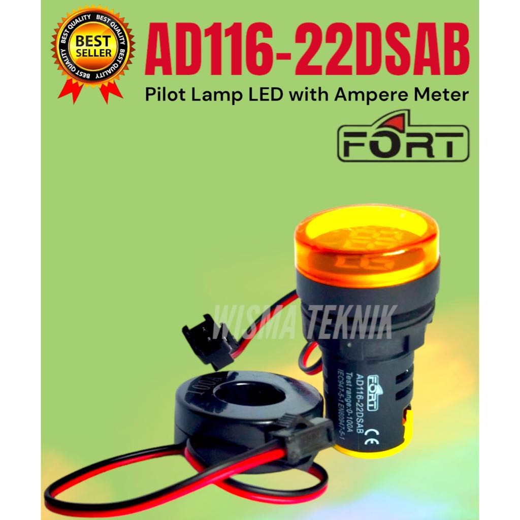 Pilot LAMP AMPERE METER FORT AD116-22DSA Yellow | Shopee Philippines