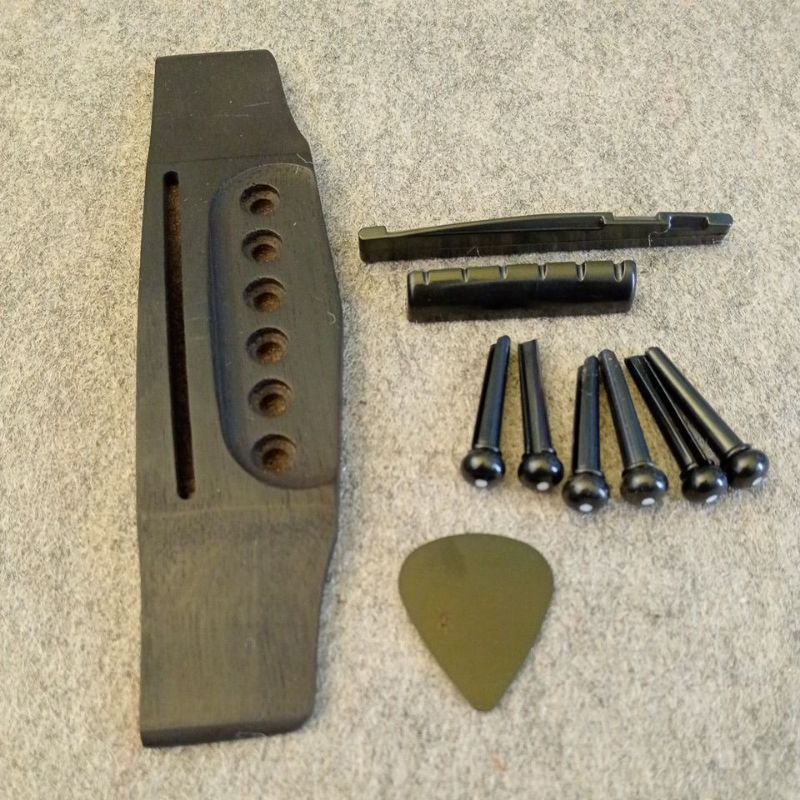 Guitar Parts 1set Portable 6-String Guitar Bridge Pins
