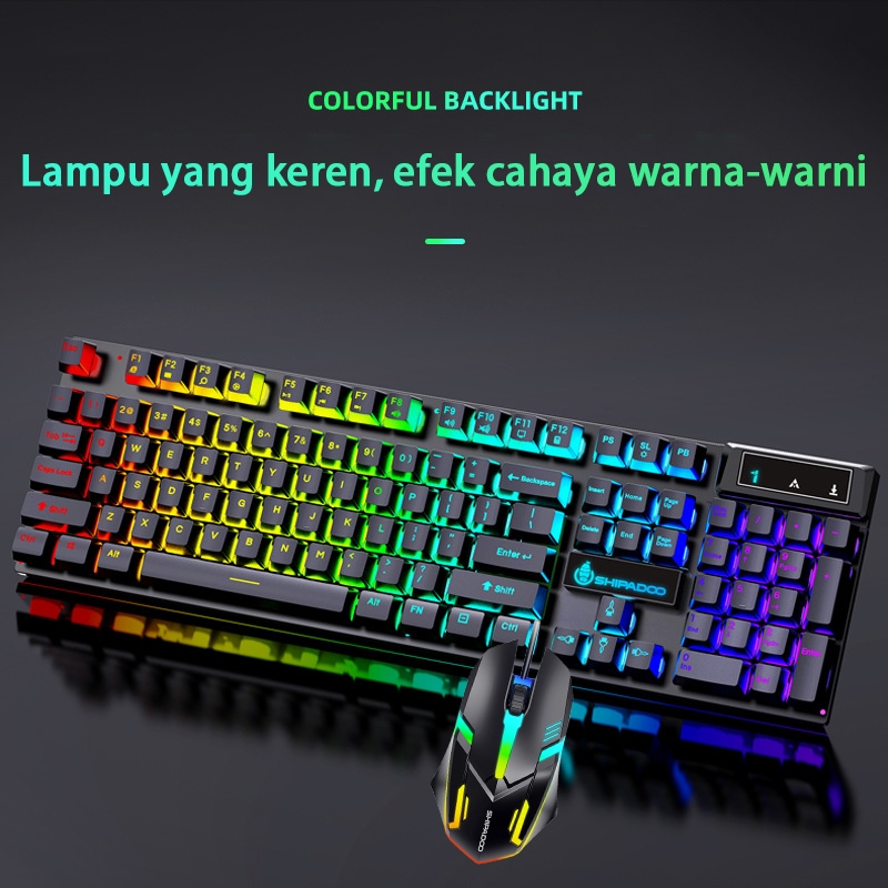 CAHAYA Gaming Keyboard and Mouse Combo with RGB Light / Mouse and