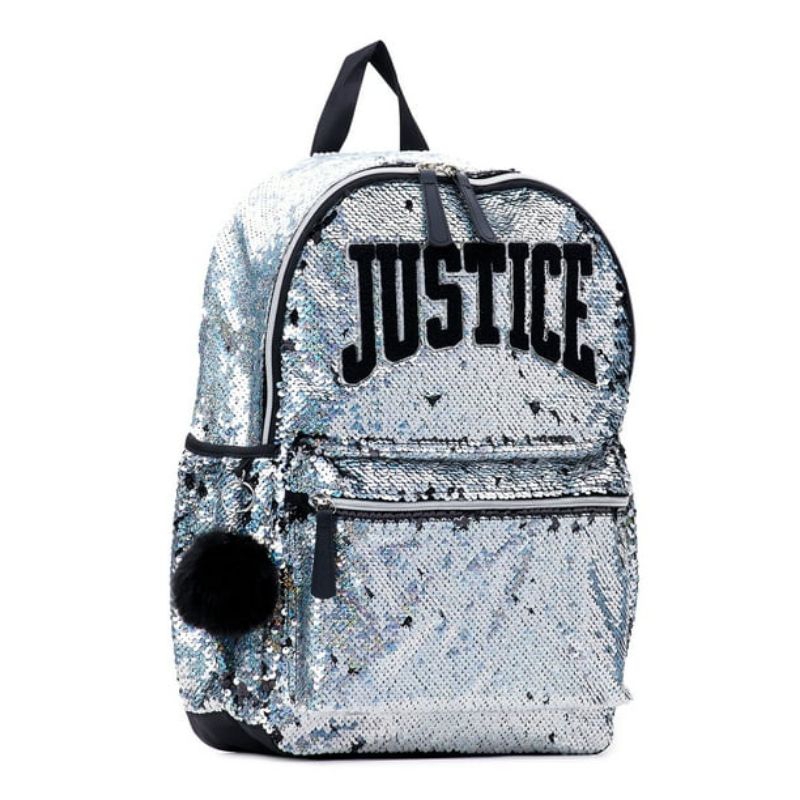 Justice Girls Brused Sequins Backpack Metallic Flip Sequins Can Be ...