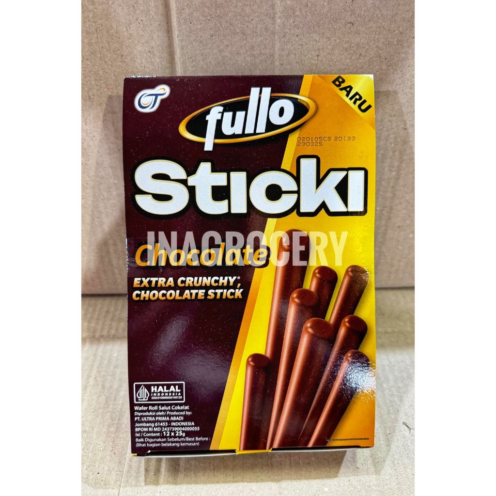 FULLO STICKY WAFER ROLL CHOCOLATE CONTENTS 12 | Shopee Philippines