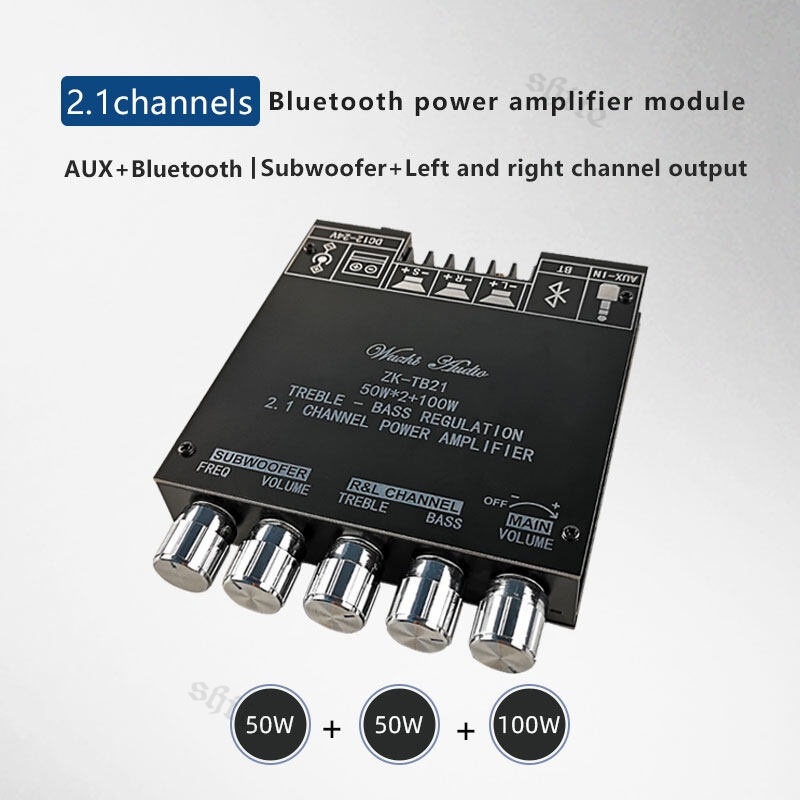 Bluetooth Amplifier Bass 2.1 Channel bluetooth Full Digital Power ...