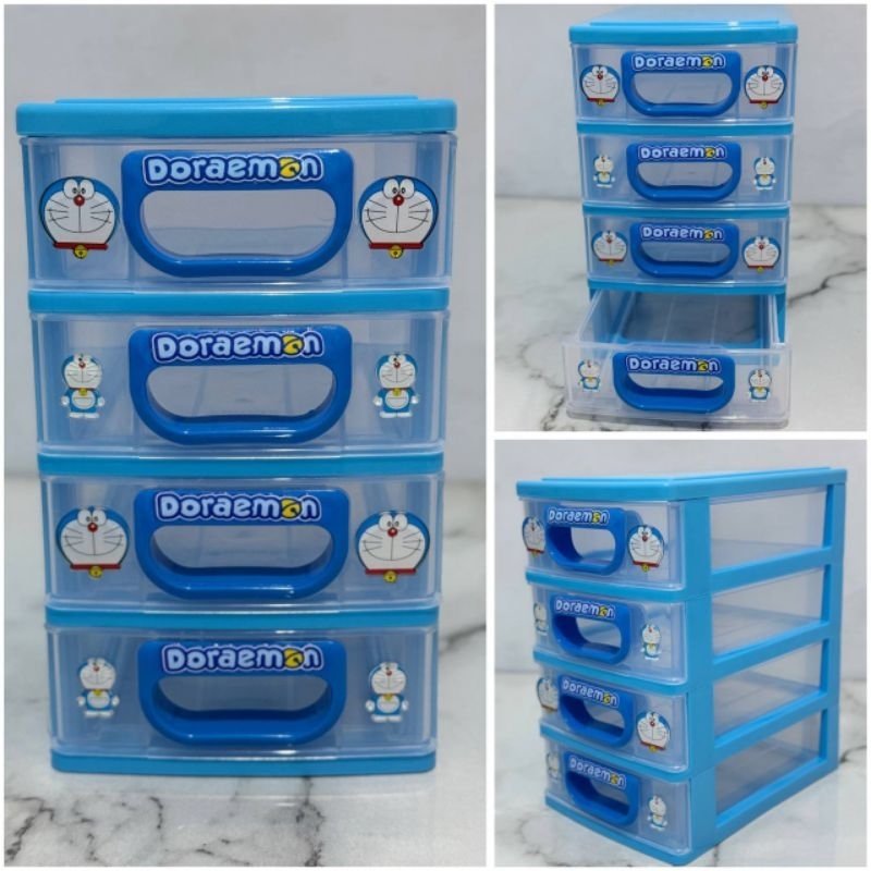 Doraemon 4-story Drawer Rack - Character Stacking Drawer | Shopee ...