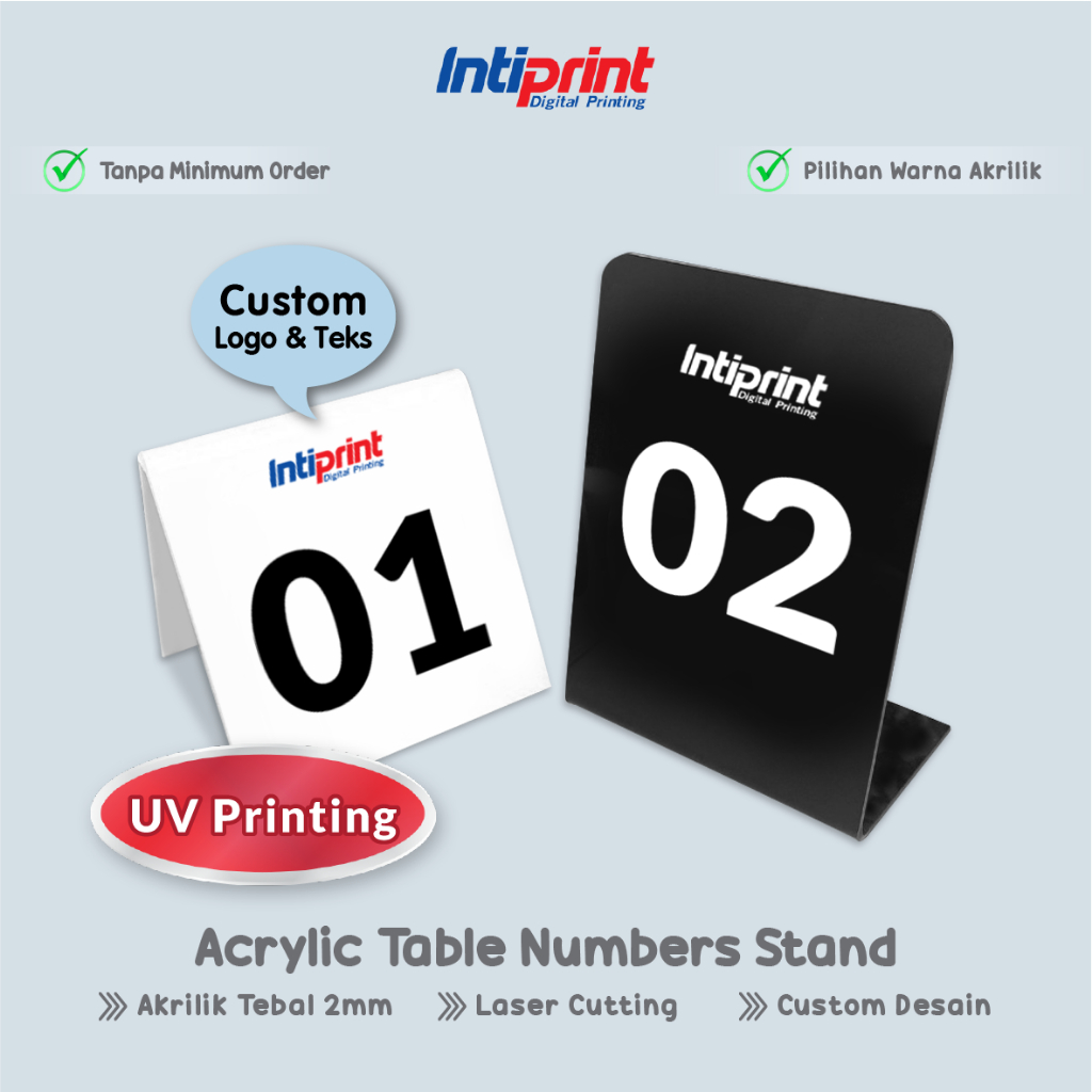 Custom Acrylic Table Numbers with Name Logos for Restaurants and Cafes ...