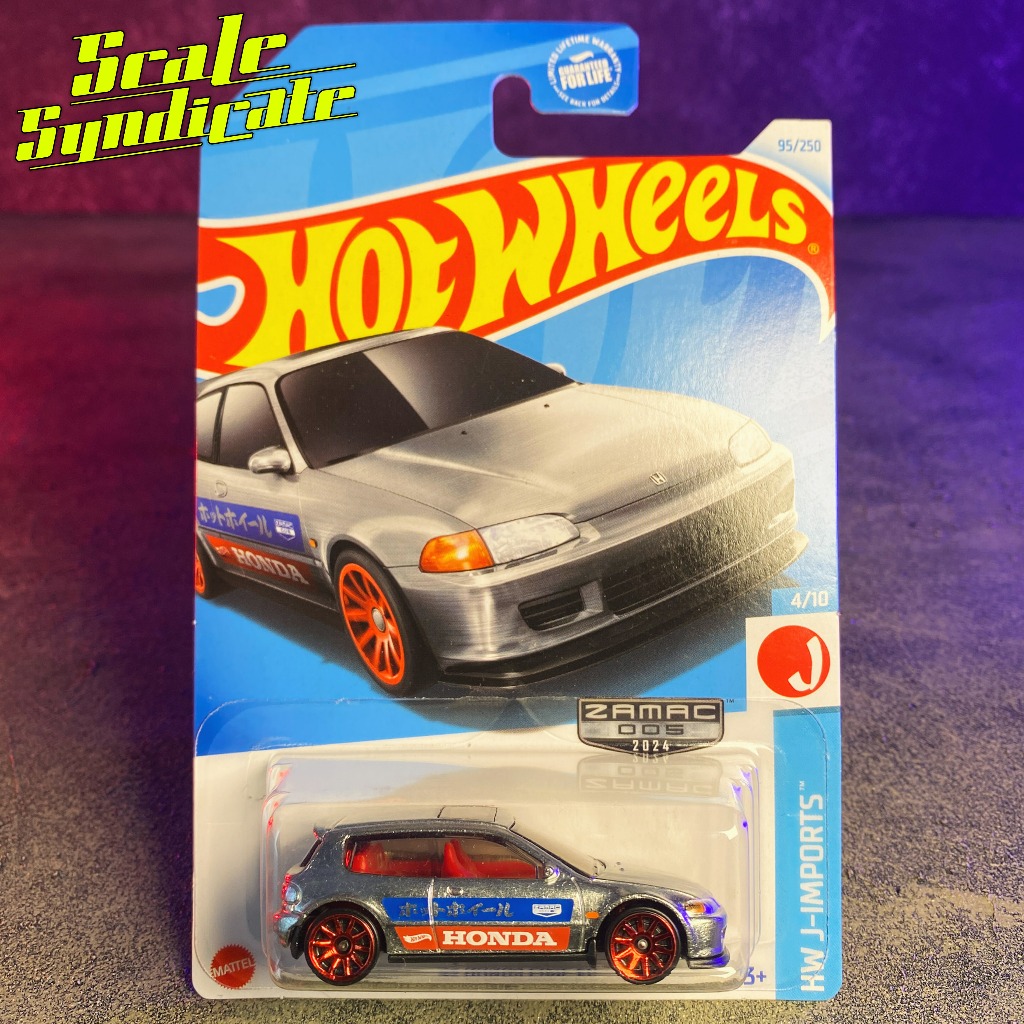 Hot Wheels 92 Honda Civic EG Red #95 Mainline 2024 Case D/E (In-Stock) New