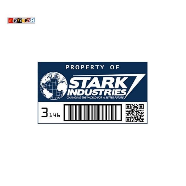 Sticker property of Stark Industries tag sticker film comic marvel ...