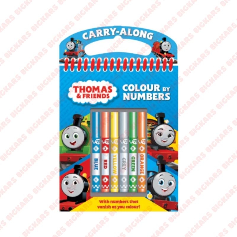 Thomas and Friends COLOUR BY NUMBER ALL ENGINES GO Coloring Book Thomas ...