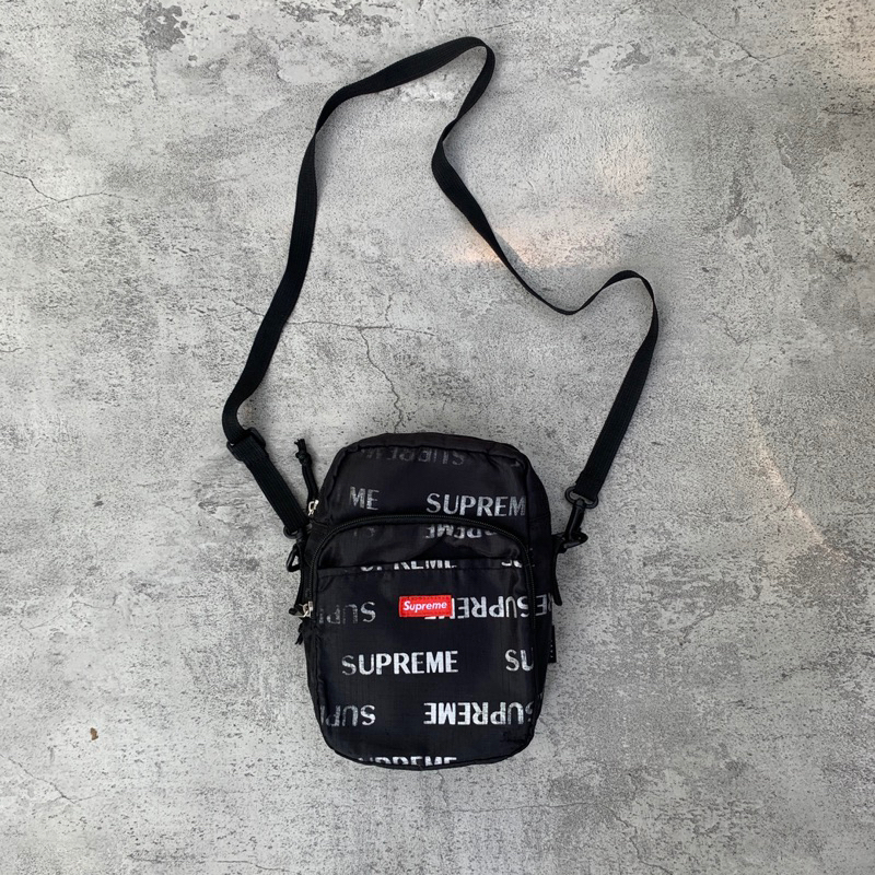 Supreme 3M Reflective Repeat Shoulder Bag Black