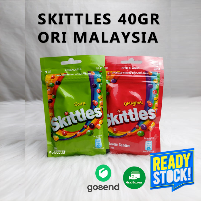 Skittles CANDY Original 45gr Sour 40gr Original Malaysia/Skittles Fresh