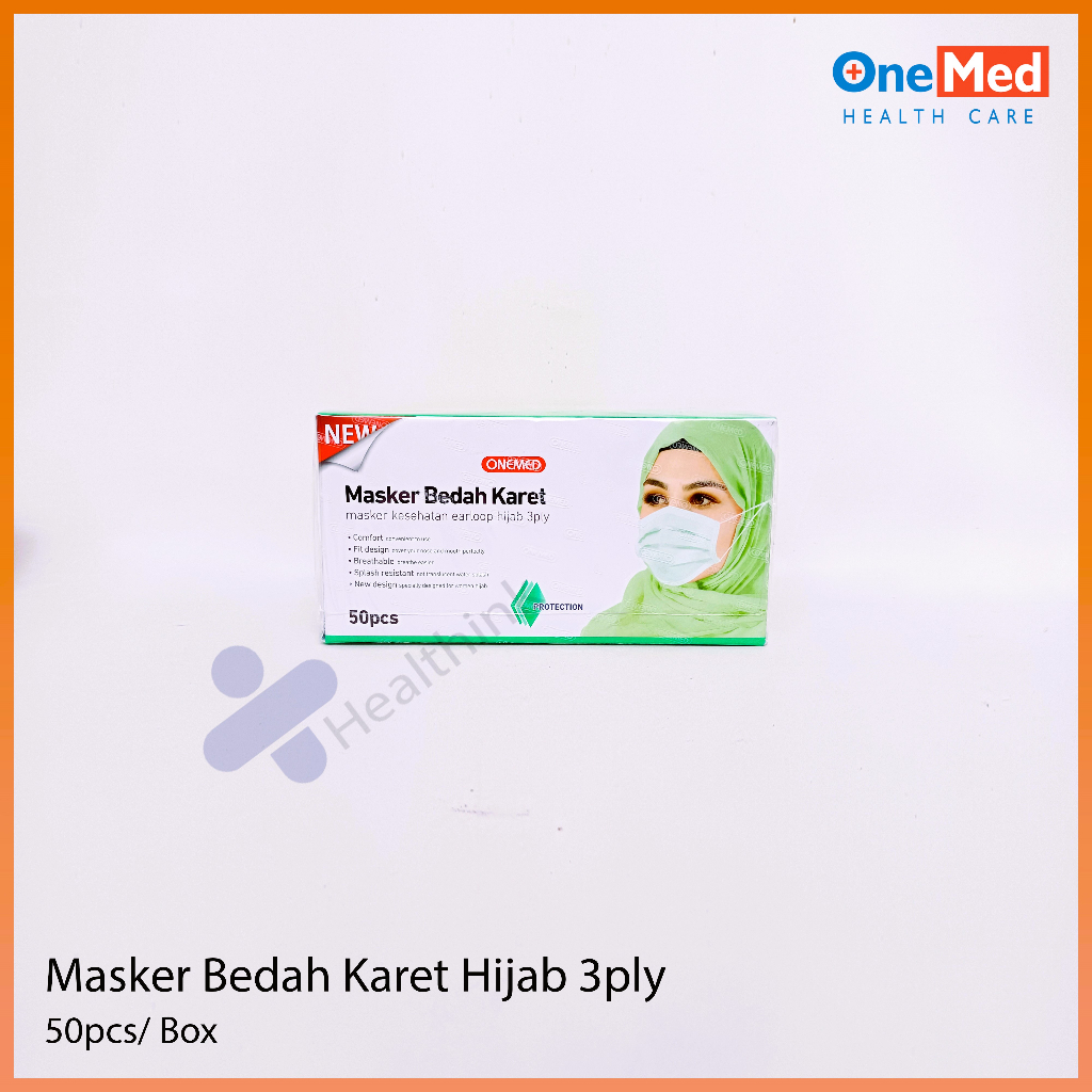 Onemed Hijab Mask 3ply 50pcs Hijab Rubber Surgical Mask | Shopee ...