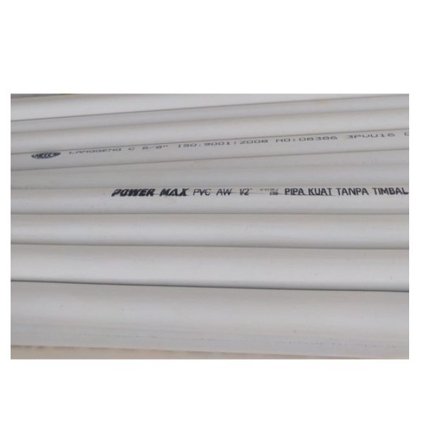 PVC PIPE AW 1/ 2 Inch WHITE PER 1 METER PARALON PRALON UPVC NON-TOXIC ...