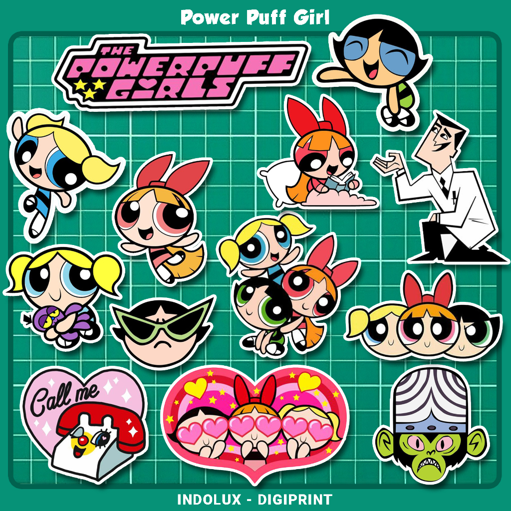 50pcs Stickers POWER PUFF GIRLS AESTHETIC Stickers Cartoon Stickers ...