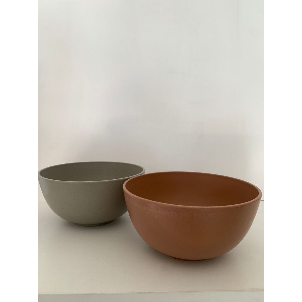 Aesthetic Melamine Bowl 15cm Simple Plain Color Rice Bowl | Shopee ...