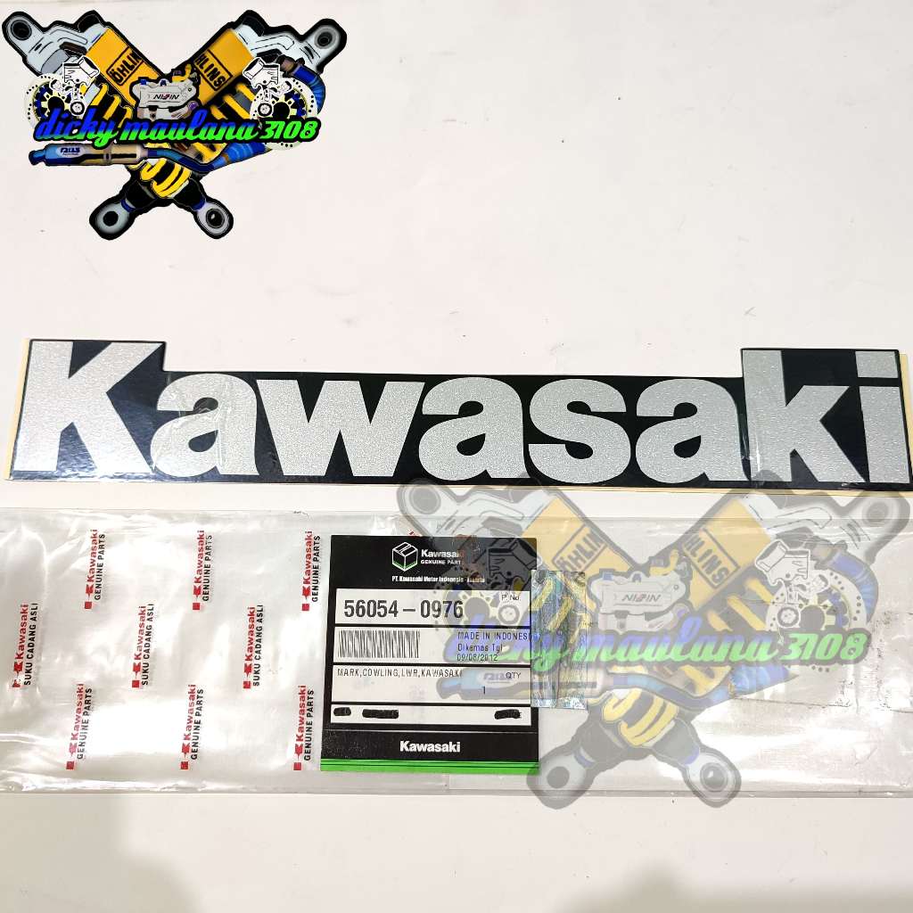 Sticker STRIPPING FAIRING Writing KAWASAKI Under NINJA 150 RR NEW ORI ...