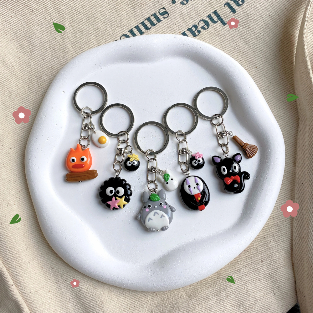 GANTUNGAN As Comfortable As Studio Ghibli Handmade Clay Charm/Keychain ...